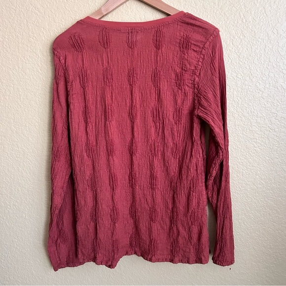 Flax Linen Blend Long Sleeve Tunic Top - Picture 2 of 7